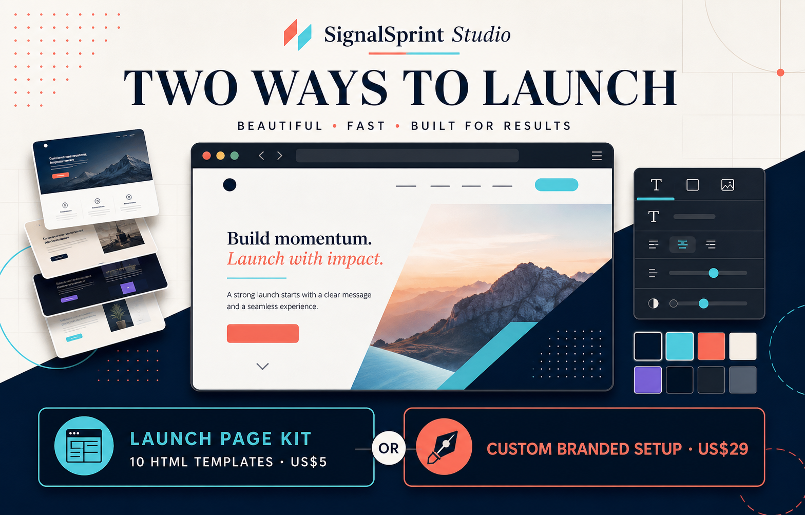I launched an HTML landing-page kit with no audience — what would you change? logo